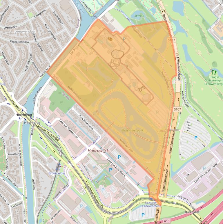 Kaart van postcodegebied 2495AH.