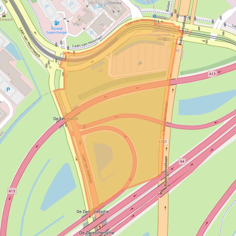 Kaart van postcodegebied 2495AK.