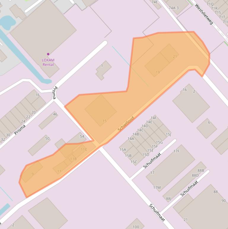 Kaart van postcodegebied 2495AP.