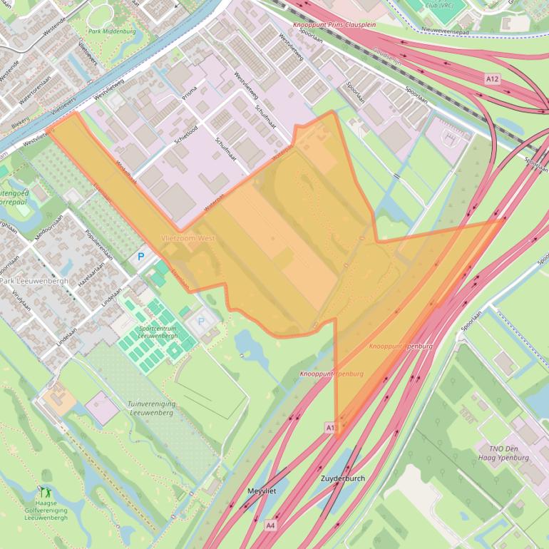 Kaart van postcodegebied 2495AV.