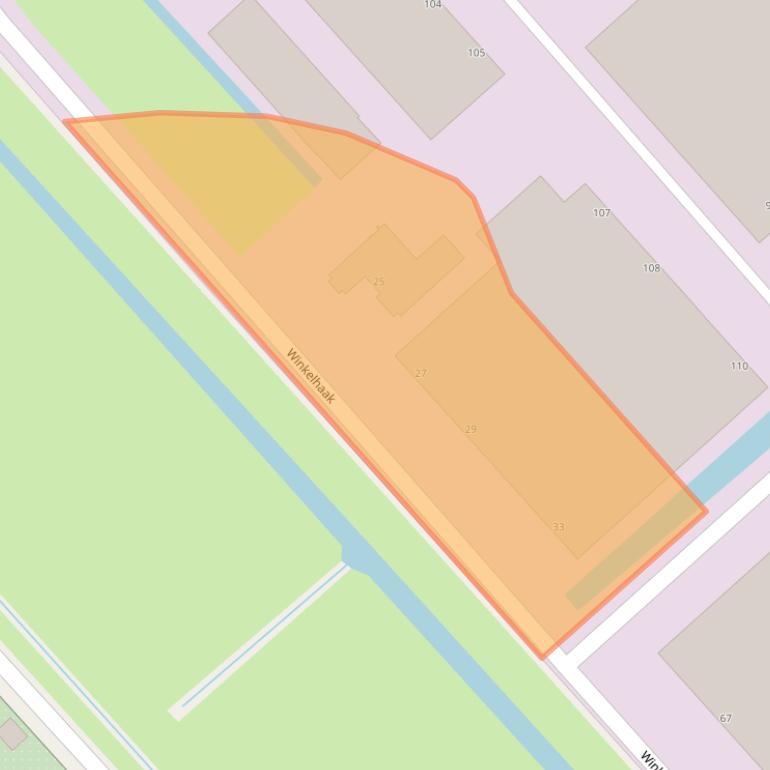 Kaart van postcodegebied 2495AW.