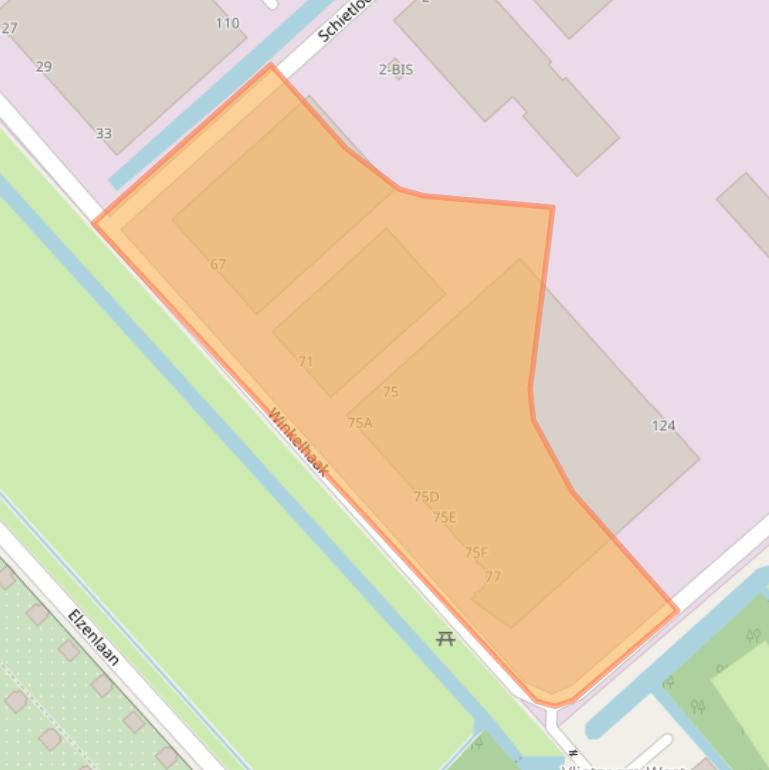 Kaart van postcodegebied 2495AX.