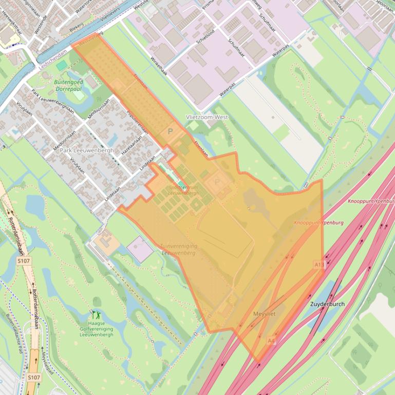 Kaart van postcodegebied 2495AZ.