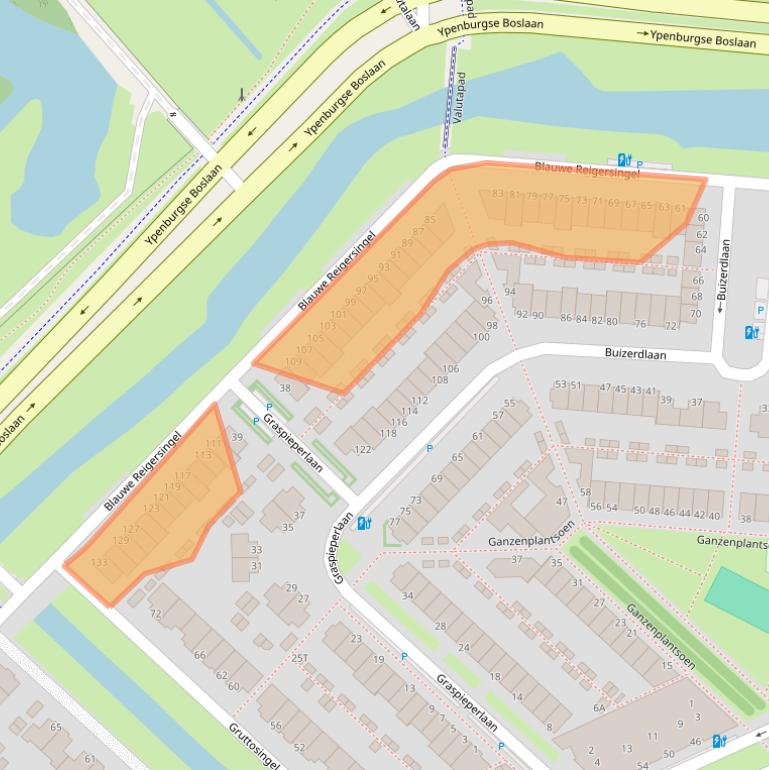 Kaart van postcodegebied 2496HB.