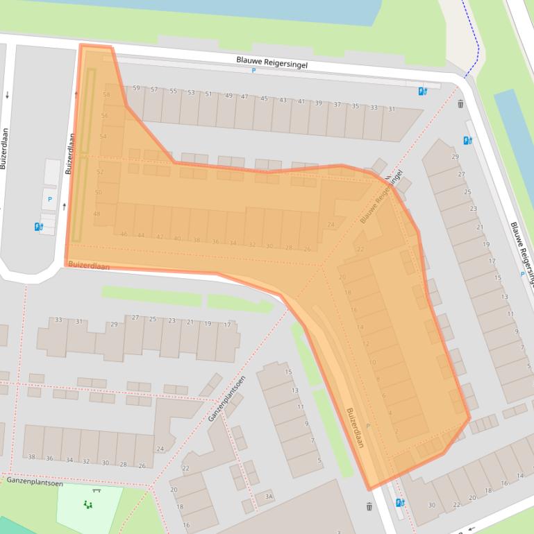 Kaart van postcodegebied 2496HC.