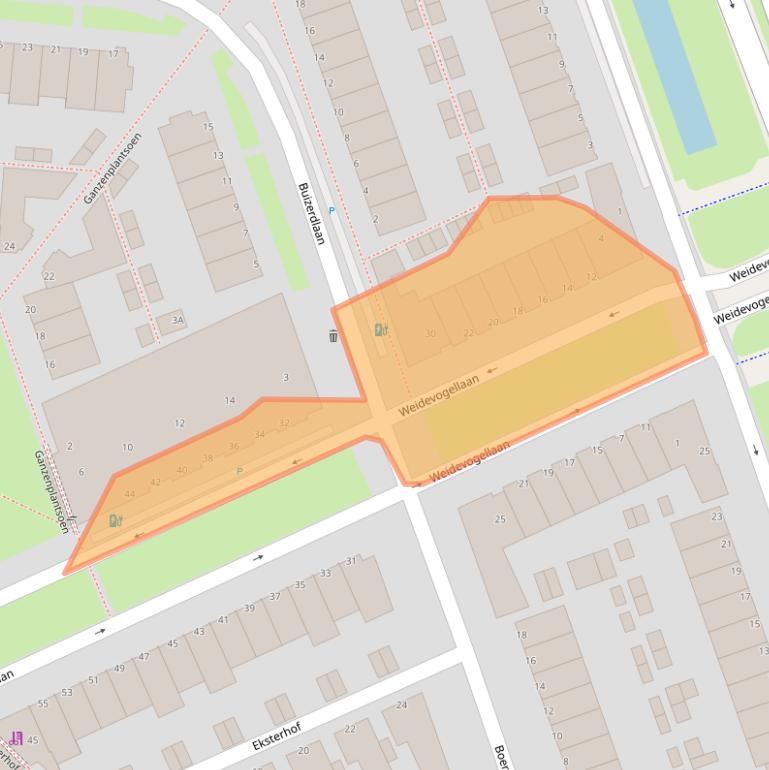 Kaart van postcodegebied 2496HK.