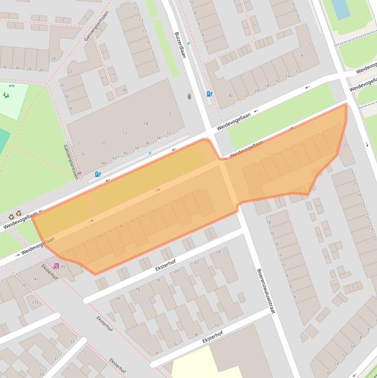 Kaart van postcodegebied 2496HM.