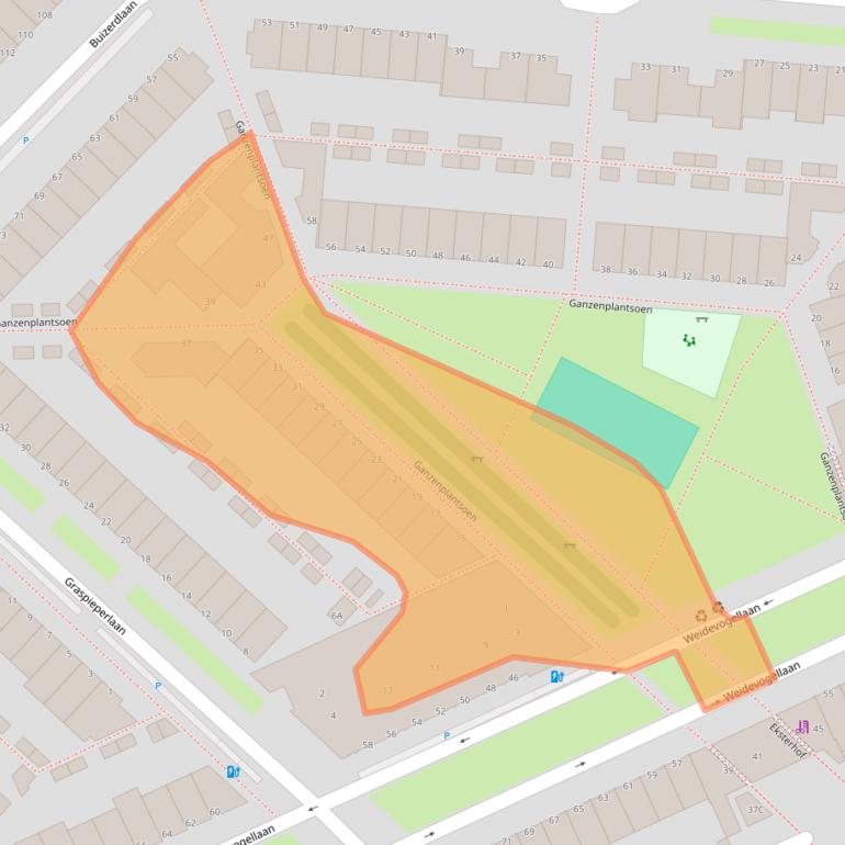 Kaart van postcodegebied 2496LA.