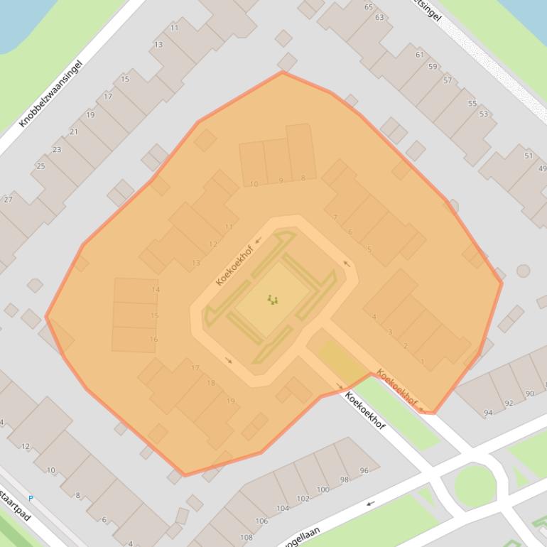 Kaart van postcodegebied 2496LM.