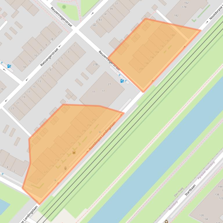 Kaart van postcodegebied 2496LZ.