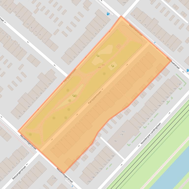 Kaart van postcodegebied 2496MC.