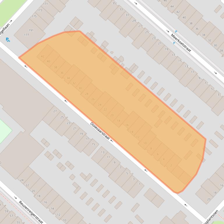 Kaart van postcodegebied 2496MH.