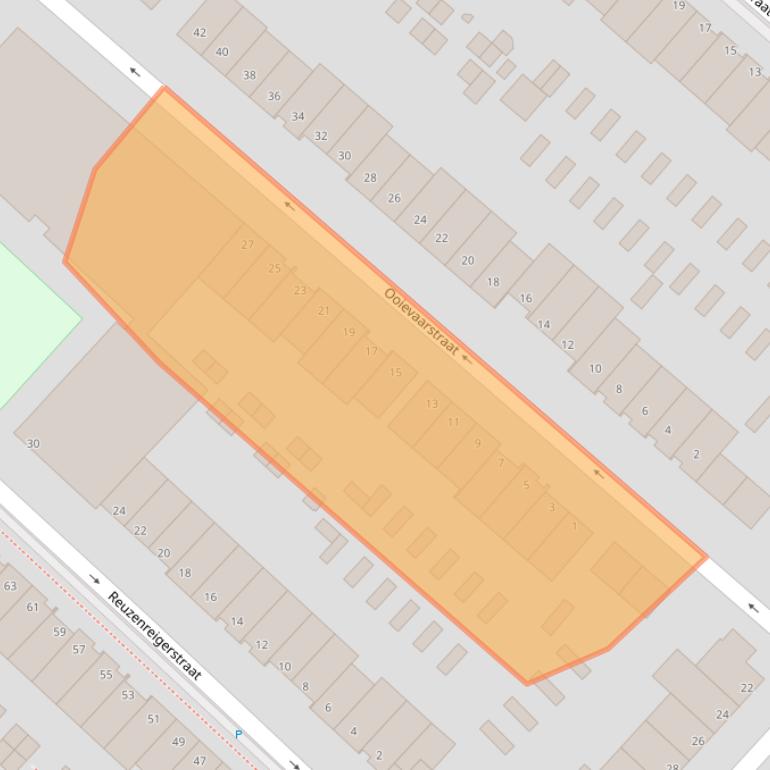 Kaart van postcodegebied 2496MJ.