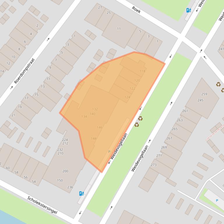 Kaart van postcodegebied 2496MX.