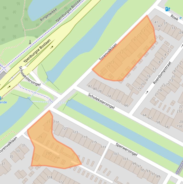 Kaart van postcodegebied 2496NC.