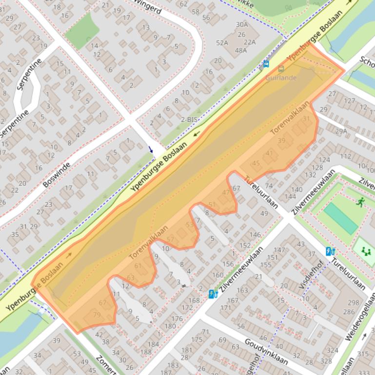 Kaart van postcodegebied 2496ND.