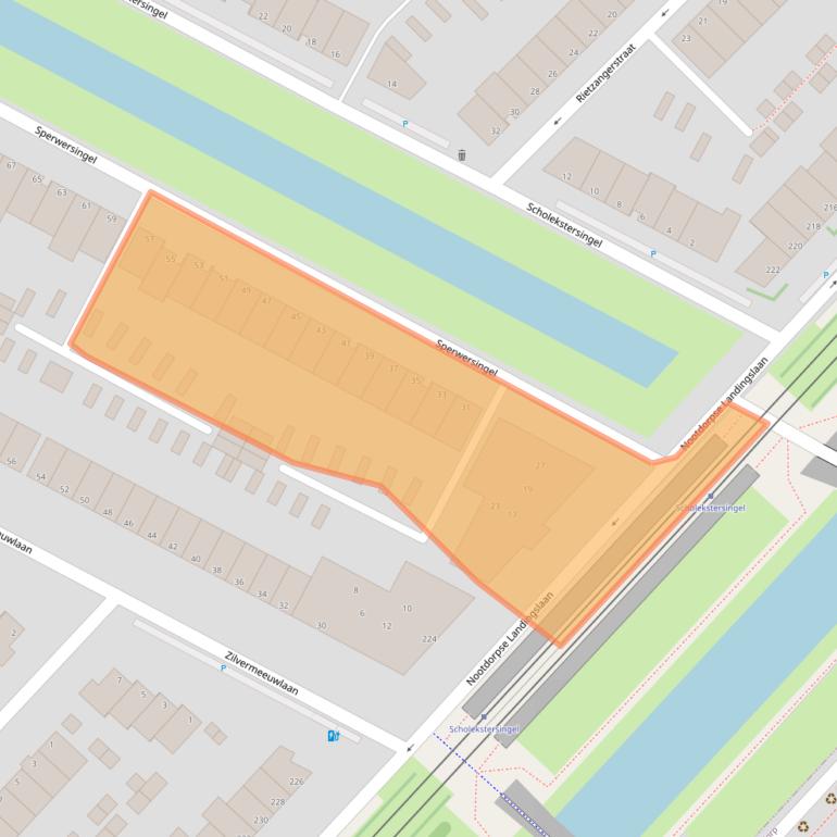Kaart van postcodegebied 2496NE.