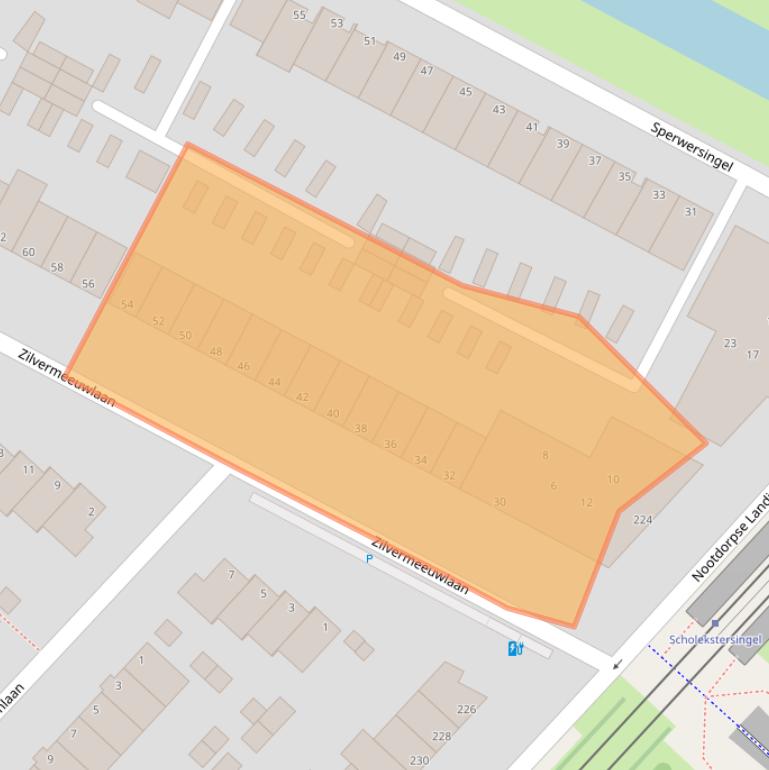 Kaart van postcodegebied 2496NT.