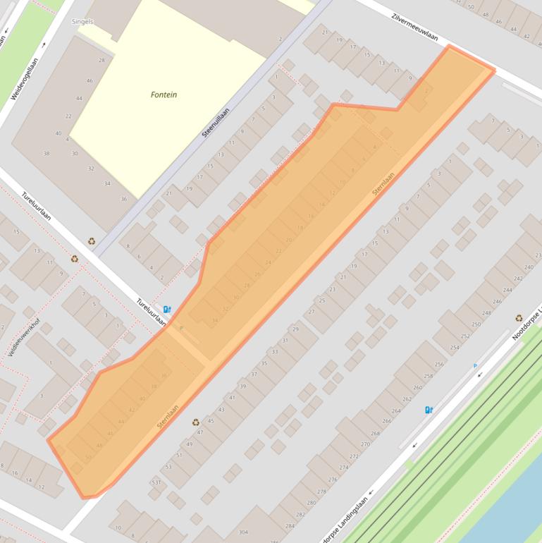 Kaart van postcodegebied 2496NZ.