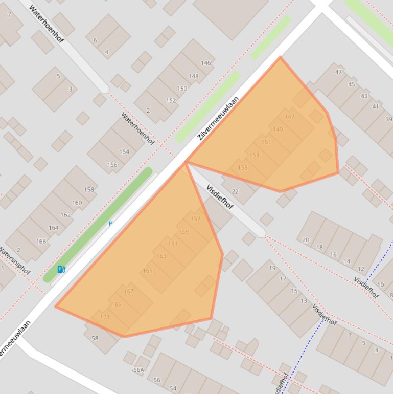 Kaart van postcodegebied 2496PB.