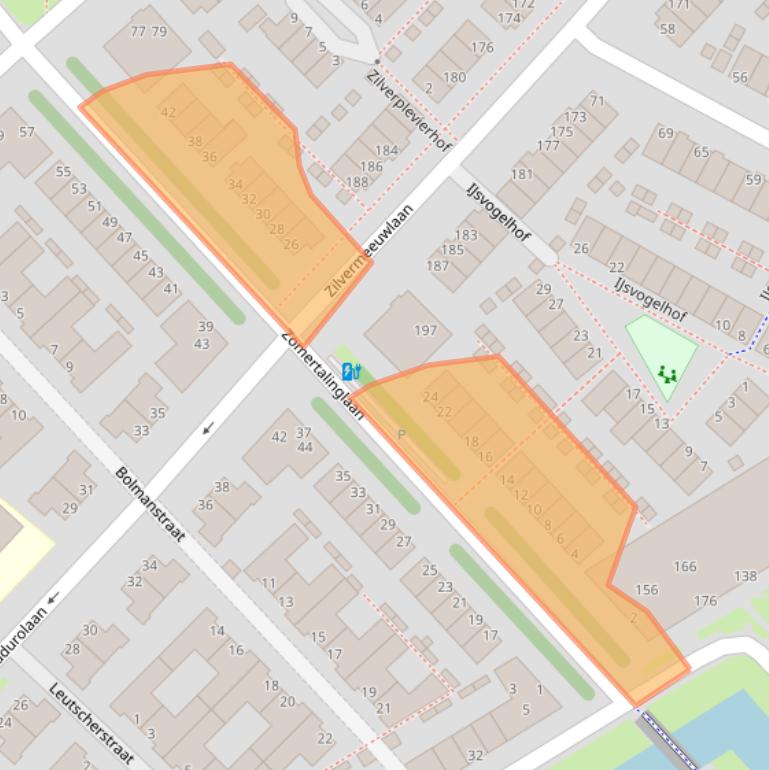 Kaart van postcodegebied 2496PX.