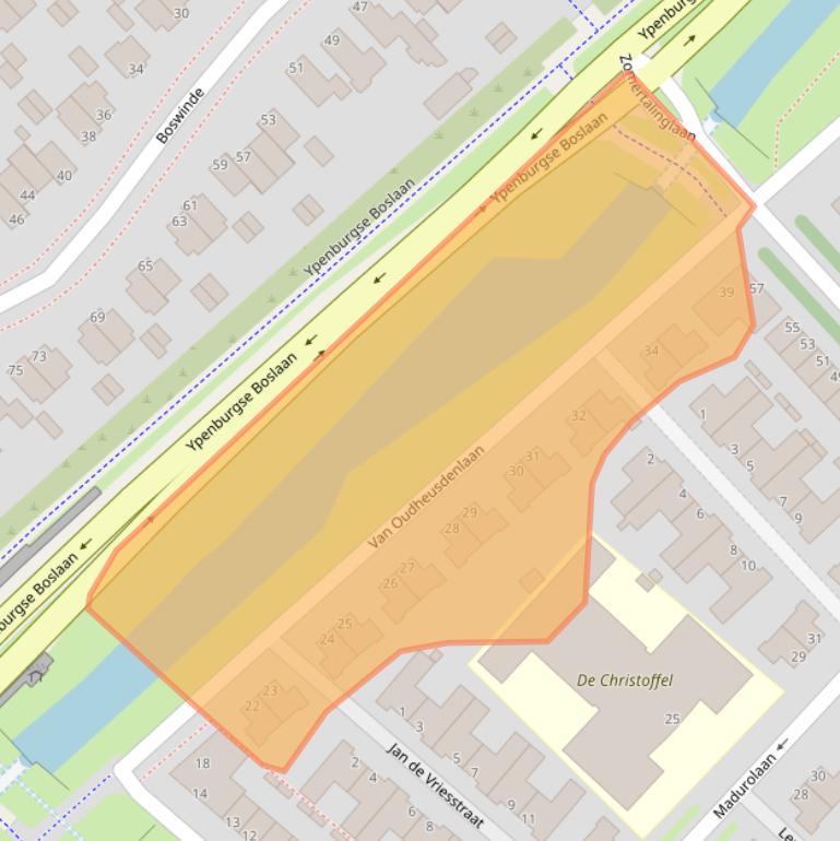 Kaart van postcodegebied 2496RK.