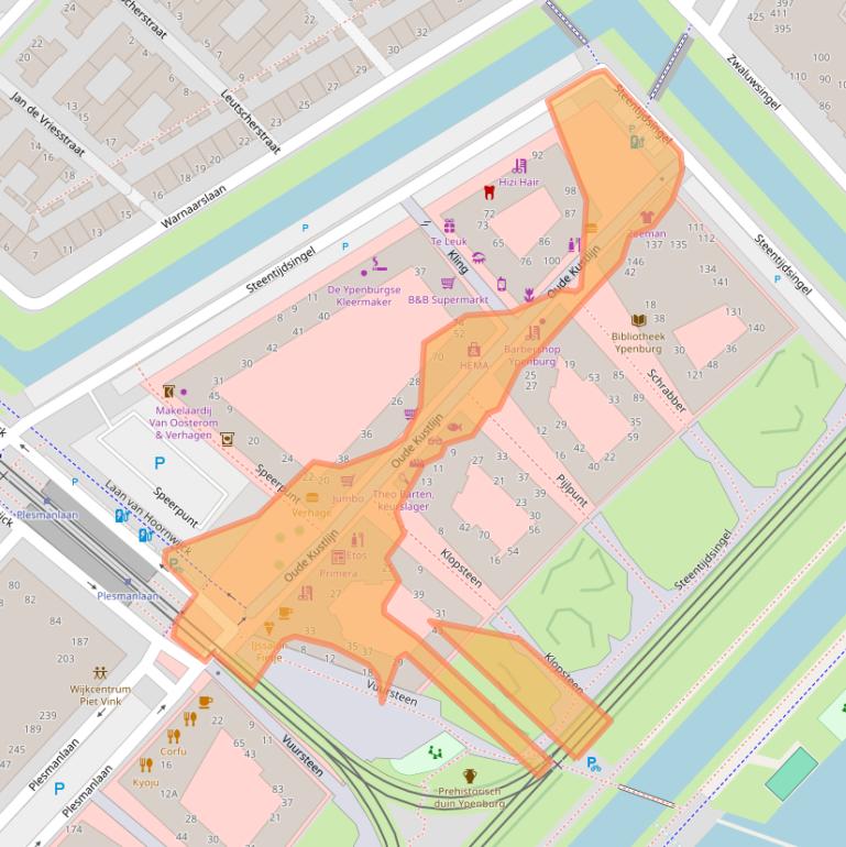 Kaart van postcodegebied 2496SK.