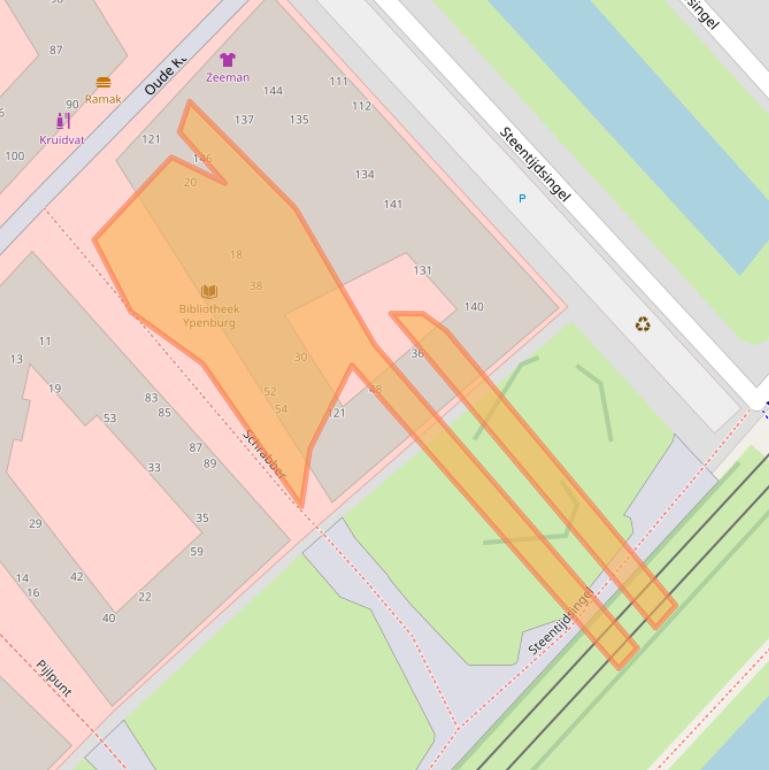 Kaart van postcodegebied 2496SR.