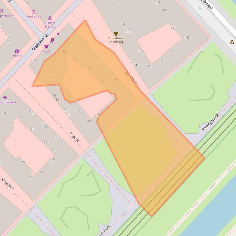 Kaart van postcodegebied 2496ST.