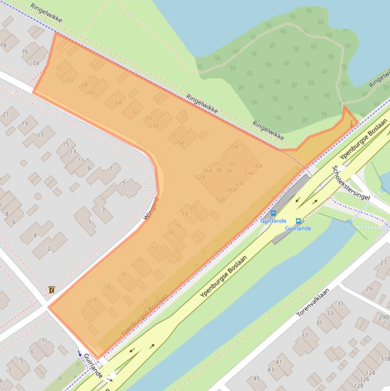 Kaart van postcodegebied 2496VC.