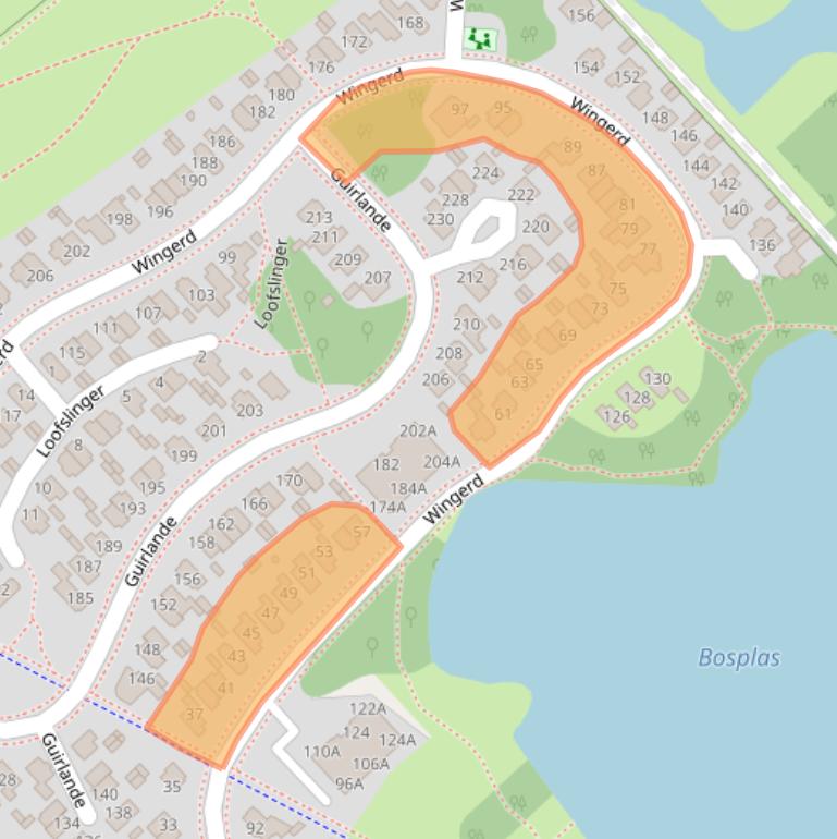 Kaart van postcodegebied 2496VH.