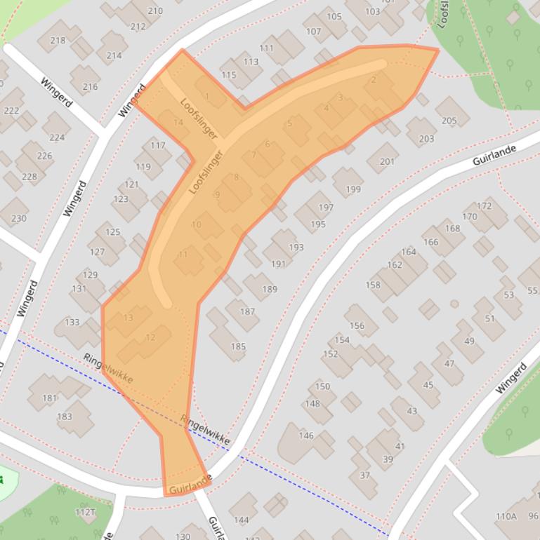 Kaart van postcodegebied 2496VP.