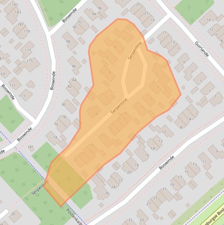 Kaart van postcodegebied 2496VR.