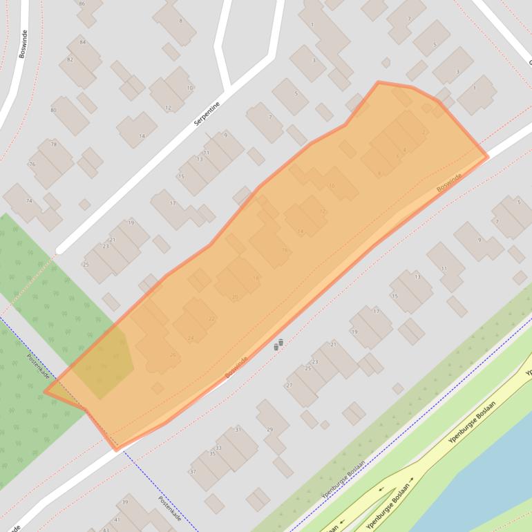 Kaart van postcodegebied 2496WB.