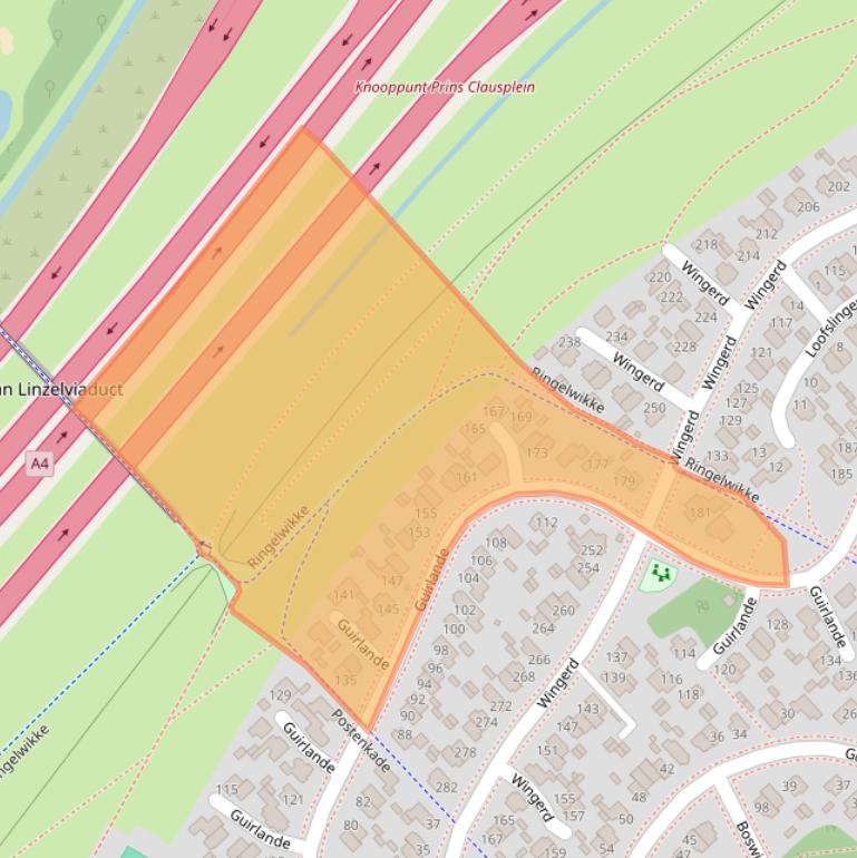 Kaart van postcodegebied 2496WS.