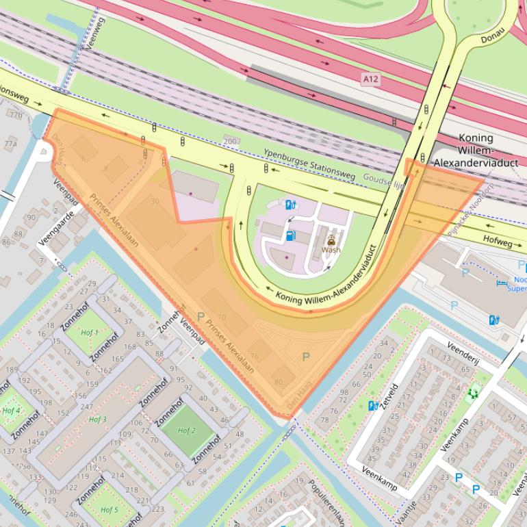 Kaart van postcodegebied 2496XA.