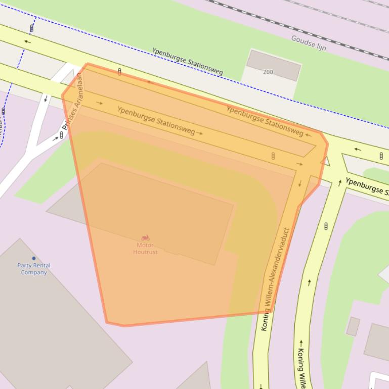 Kaart van postcodegebied 2496XB.