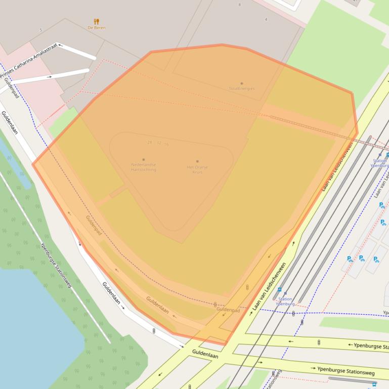 Kaart van postcodegebied 2496XD.