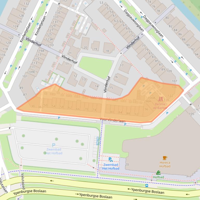 Kaart van postcodegebied 2496XL.