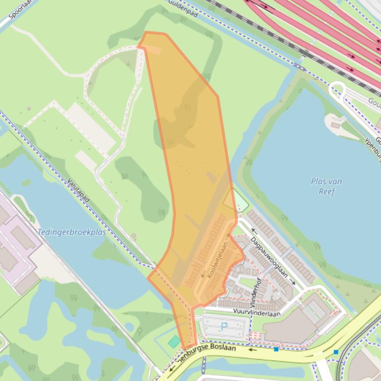 Kaart van postcodegebied 2496ZM.