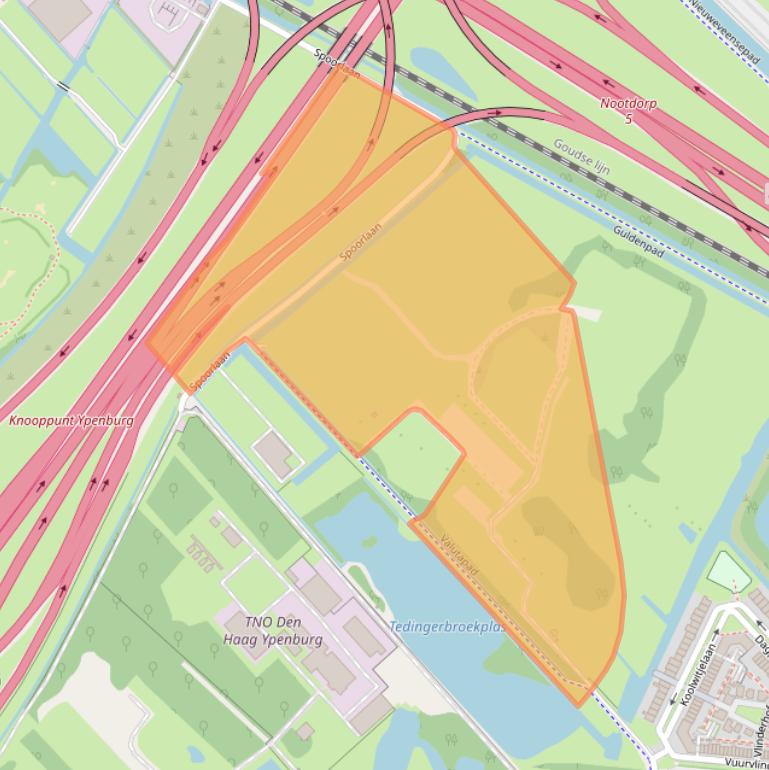 Kaart van postcodegebied 2496ZP.