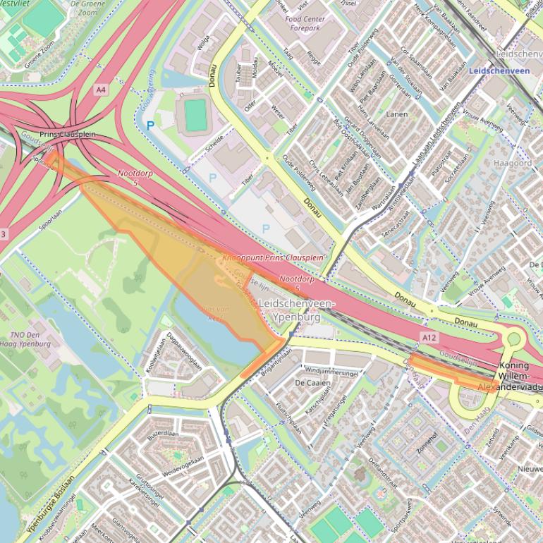 Kaart van postcodegebied 2496ZZ.