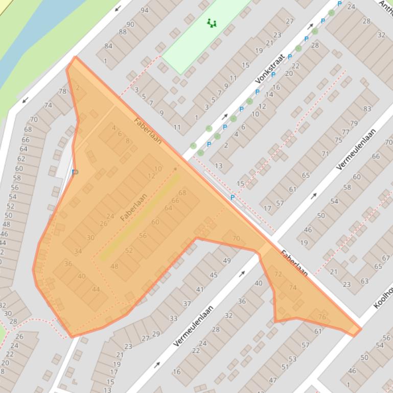 Kaart van postcodegebied 2497AC.