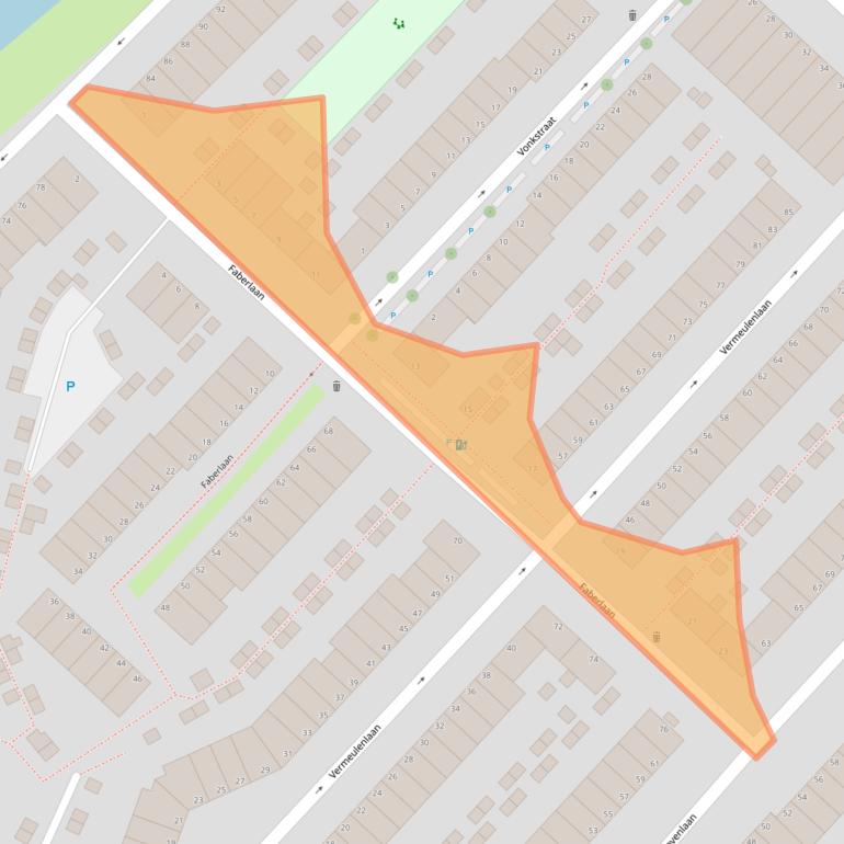 Kaart van postcodegebied 2497AD.