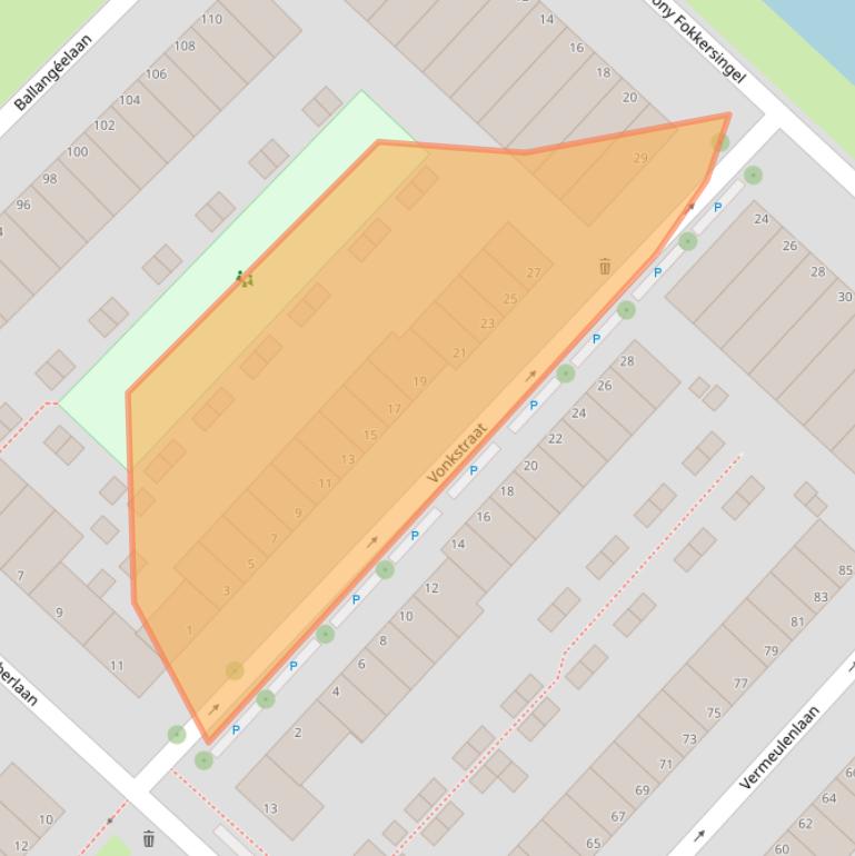 Kaart van postcodegebied 2497AG.