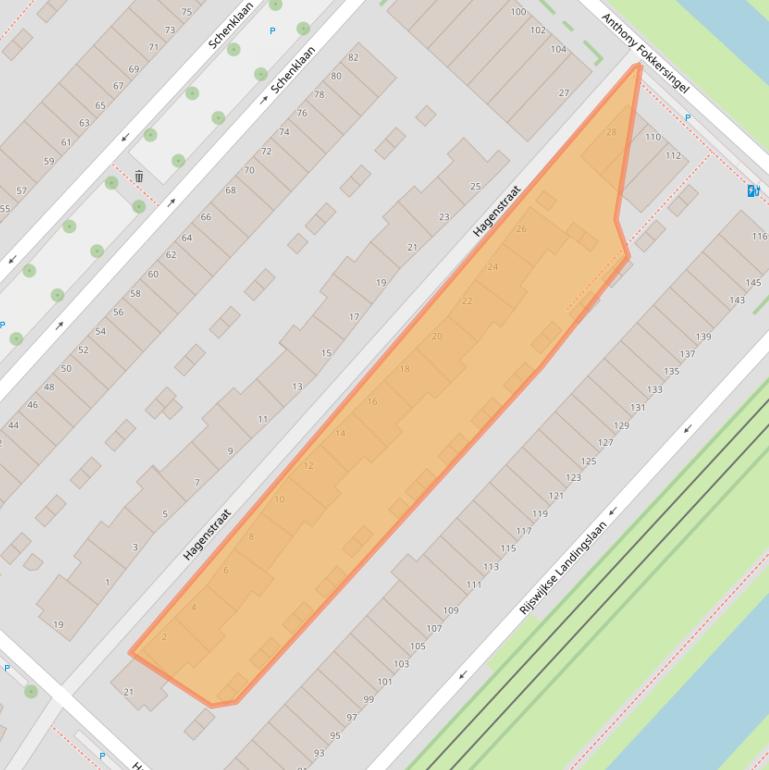 Kaart van postcodegebied 2497BA.