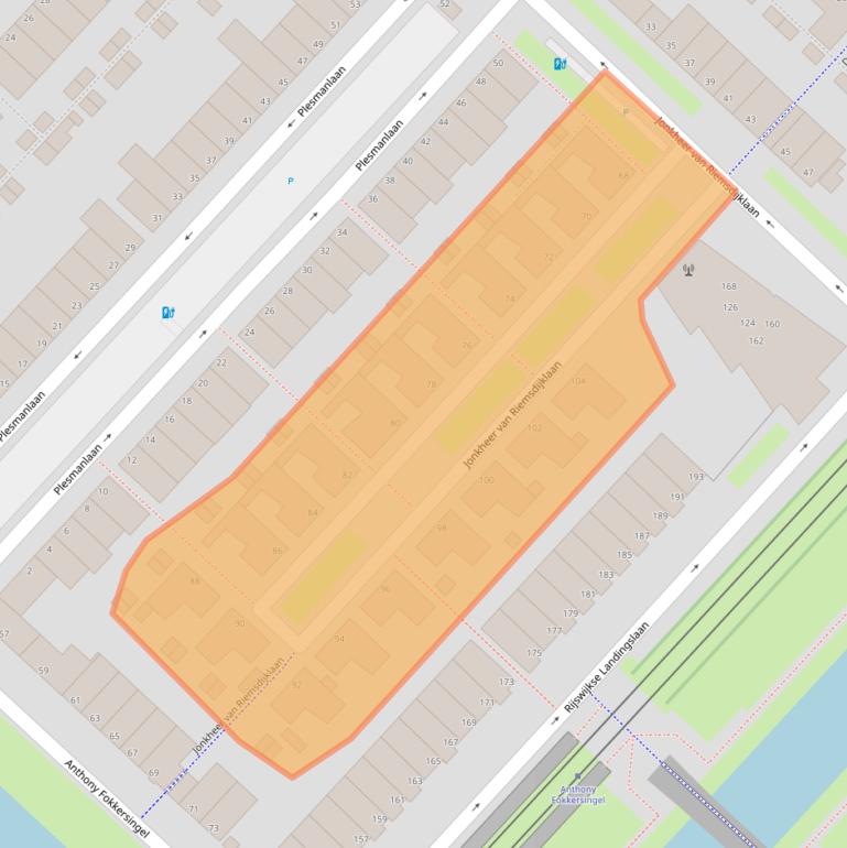 Kaart van postcodegebied 2497BV.