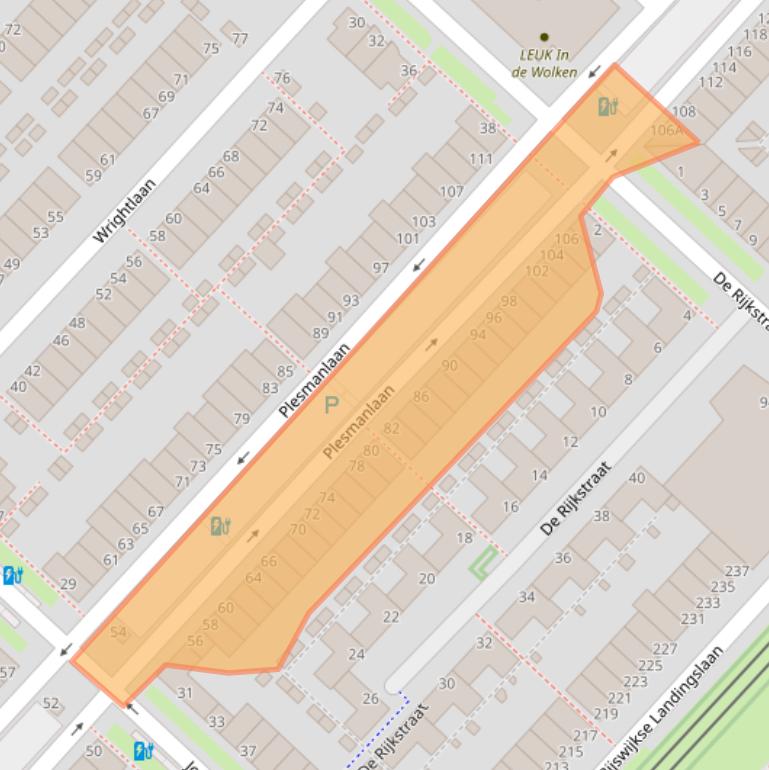 Kaart van postcodegebied 2497CB.