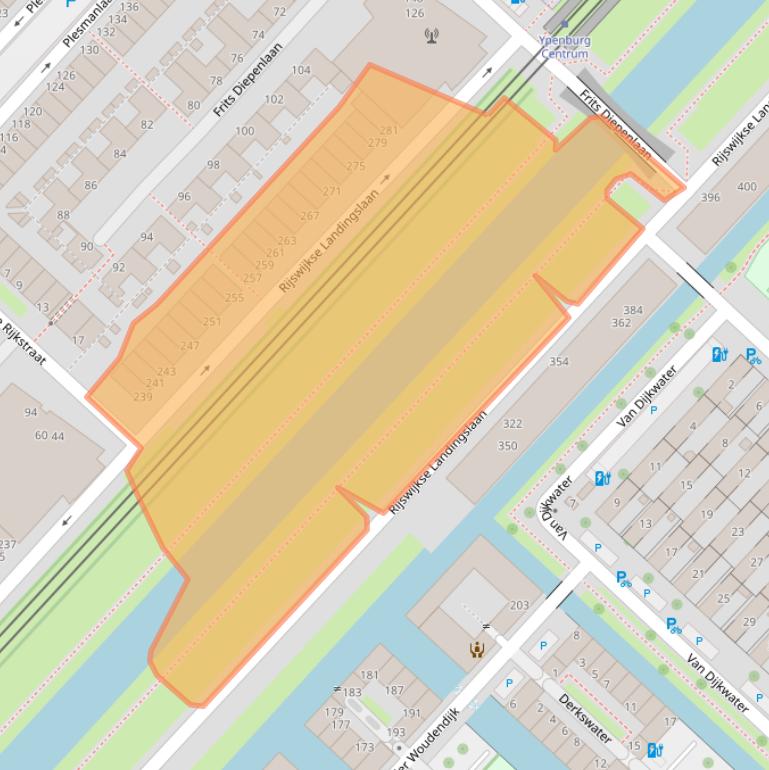 Kaart van postcodegebied 2497CL.