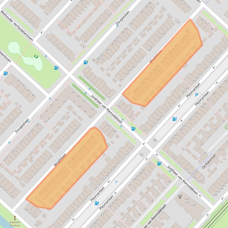 Kaart van postcodegebied 2497CM.